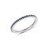 Single Line Sapphire CZ Eternity Sterling Silver Band Ring