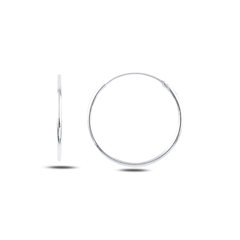 Sterling Silver Thin Hoop Earrings for Women, Minimalist Lightweight Design, Everyday Classic Style