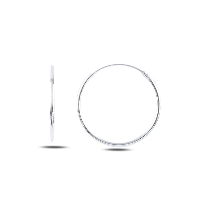 Sterling Silver Thin Hoop Earrings for Women, Minimalist Lightweight Design, Everyday Classic Style
