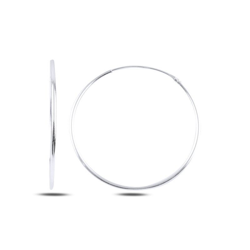 Sterling Silver Thin Hoop Earrings for Women, Minimalist Lightweight Design, Everyday Classic Style
