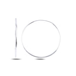 Sterling Silver Thin Hoop Earrings for Women, Minimalist Lightweight Design, Everyday Classic Style