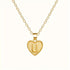 Gold Heart Initial Necklace for Women Stainless Steel Letter Pendant Necklace Personalized Alphabet Jewelry