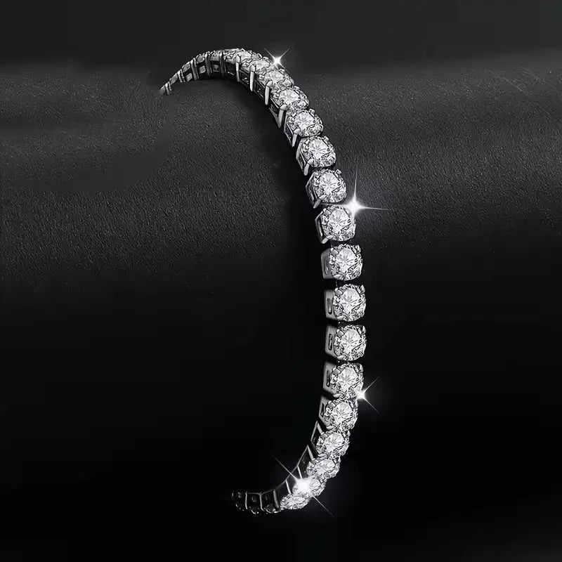 Round CZ Tennis Bracelet with Classic Luxury Sparkle