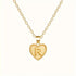 Gold Heart Initial Necklace for Women Stainless Steel Letter Pendant Necklace Personalized Alphabet Jewelry