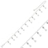 Dangle Star And CZ Sterling Silver Anklet