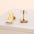 Cute Bear Heart Stud Earrings for Women 316 Stainless Steel Animal Earrings Minimalist Daily Jewelry