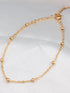 Beaded Titanium Steel Anklet Bracelet for Women – Adjustable Minimalist Ankle Jewelry in Silver, Gold, Rose Gold