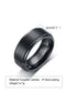 All-Black Tungsten Ring for Men – 8mm Minimalist Band with Brushed Finish & Polished Edges – Bold & Sleek