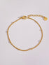Gold Beaded Chain Bracelet for Women – Stainless Steel Hip Hop Jewelry, Polished Round Beads, Trendy & Durable