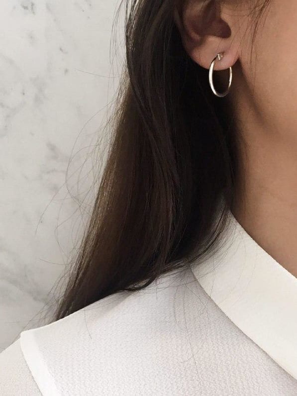 Sterling Silver 925 Hollow Hoop Earrings – Minimalist Lightweight Round Hoops in Silver & Gold Tones
