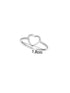 925 Sterling Silver Hollow Heart Band Ring – Minimalist Dainty Open Heart Stacking Ring for Women Girls