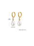 Gold Stainless Steel Pearl Drop Earrings – Huggie Hoop Design with Freshwater Pearl, Elegant & Hypoallergenic