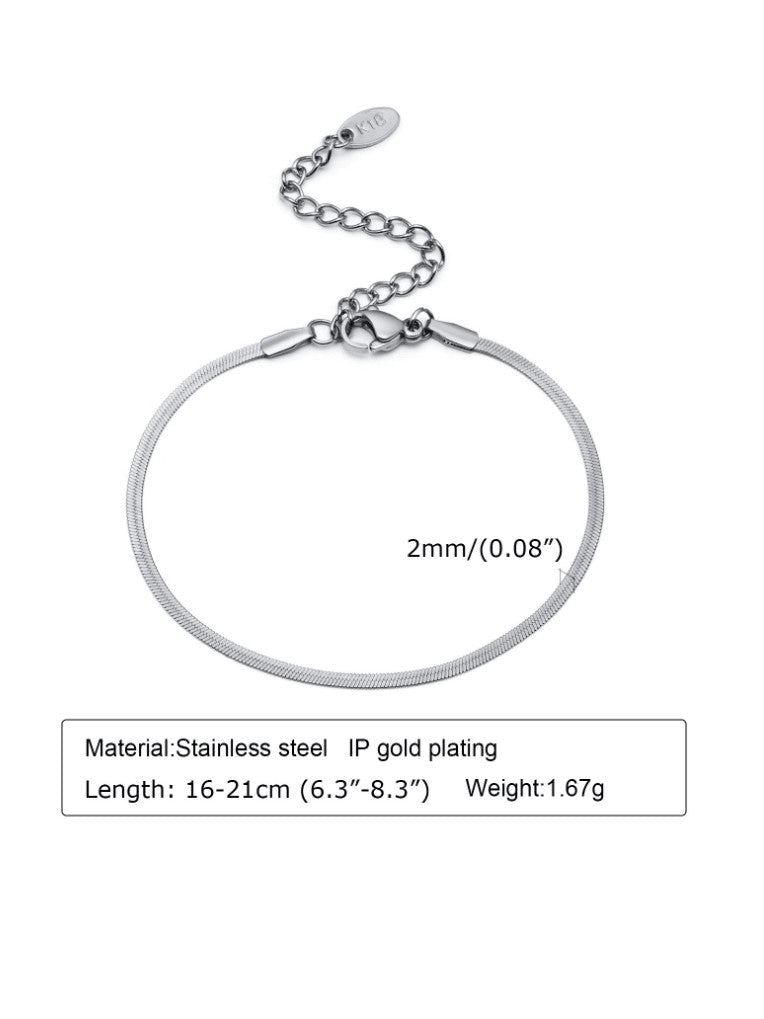 Bold Stainless Steel Snake Bone Link Bracelet – Hip Hop Style Chain in Silver or Gold, for Men and Women