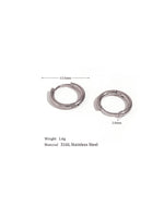 Chunky Stainless Steel Hoop Earrings for Women, 18K Gold & Silver Minimalist Thick Huggie Hoops, Everyday Style