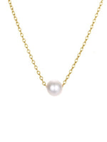 Stainless Steel Imitation Pearl Necklace – Waterproof Minimalist Design in Gold, Silver & Rose Gold Colors