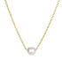 Stainless Steel Imitation Pearl Necklace – Waterproof Minimalist Design in Gold, Silver & Rose Gold Colors