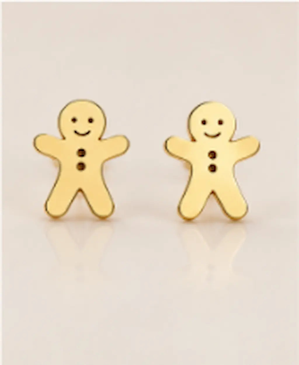 Gingerbread Man Stud Earrings – Stainless Steel Christmas Jewelry