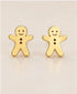 Gingerbread Man Stud Earrings – Stainless Steel Christmas Jewelry