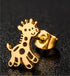 Giraffe Stud Earrings – Stainless Steel, Gold, Rose Gold, Black & Silver