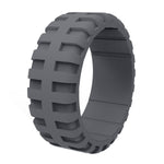 Men's Tire Pattern Silicone Wedding Ring – Durable Rubber Design, Comfortable Fit, Great for Active Lifestyle