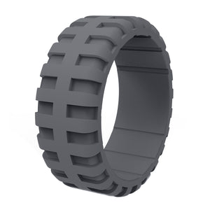 Men's Tire Pattern Silicone Wedding Ring – Durable Rubber Design, Comfortable Fit, Great for Active Lifestyle
