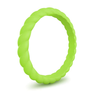 Twist Design Silicone Ring for Men – Soft Rubber Spiral Band, Flexible & Durable, Perfect for Active Lifestyles