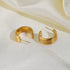 Triple Hoop Huggie Earrings – 18K Gold Plated Stainless Steel Interlocking Chunky Studs for Bold Everyday Style