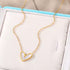 Gold Plated Stainless Steel Necklace with Heart-Shaped Mother of Pearl Pendant – Elegant Minimalist Jewelry