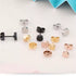 Minimalist Round Flat Stud Earrings for Men & Women, Stainless Steel, Silver Gold Rose Gold Black, Unisex Jewelry