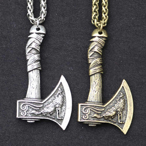 Men’s Viking Axe Pendant Necklace – Stainless Steel, Available in Gold, Silver & Black Finishes