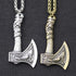 Men’s Viking Axe Pendant Necklace – Stainless Steel, Available in Gold, Silver & Black Finishes