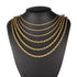 Bold Rope Chain Necklace in Gold – Stainless Steel, Multiple Thicknesses & Lengths