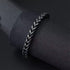 Men’s Antique Stainless Steel Bracelet – Heavy Cuban Link Chain with Box Clasp, Vintage Rugged Look