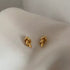 Twisted Rope Knot Stud Earrings – Stainless Steel Minimalist Design in Gold or Silver for Classic Everyday Style
