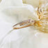 Roman Numeral Bangle Bracelet – Gold Plated Stainless Steel with Cubic Zirconia Inlay, Minimalist Elegant Style