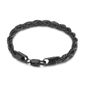 Men’s Black Cuban Link Stainless Steel Bracelet – Bold, Durable, Stylish Jewelry for Everyday Wear