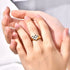 Heart Checkerboard Enamel Ring – Black & White Chess Pattern, 18K Gold Plated Stainless Steel Statement Jewelry
