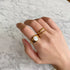 Adjustable Double Layer Open Ring – 18K Gold Plated Stainless Steel, Minimalist Bold Design, Everyday Statement Band