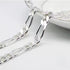 Classic Figaro Chain Necklace – Silver Plated Cuban Link for Men & Women, Everyday Minimalist Jewelry