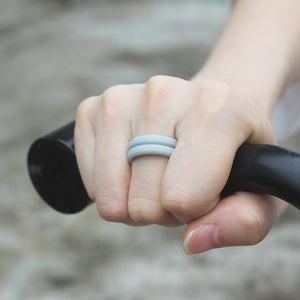 V Shape Silicone Ring for Men – Flexible Rubber Band with Center Cut, Ideal for Work, Gym, and Outdoor Activities