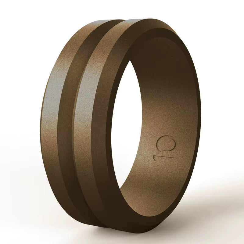 V Shape Silicone Ring for Men – Flexible Rubber Band with Center Cut, Ideal for Work, Gym, and Outdoor Activities
