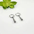 Stainless Steel Baton Huggie Hoop Earrings in Silver & Gold – Sleek Drop Design for Everyday Minimalist Style