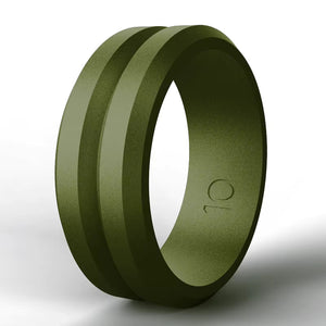 V Shape Silicone Ring for Men – Flexible Rubber Band with Center Cut, Ideal for Work, Gym, and Outdoor Activities