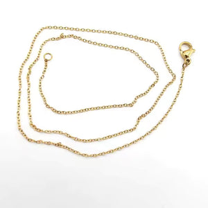 Stainless Steel 1.2mm Cable Chain Necklace in Gold & Silver, Durable Jewelry Chain for Men & Women