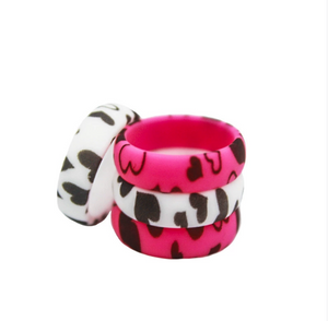 Cute Heart Pattern Silicone Ring – Soft Flexible Band with Embossed Love Design for Everyday Style & Comfy Wear