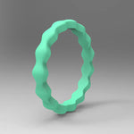 Wave Pattern Silicone Ring for Men – Flexible Rubber Band with Wavy Texture, Lightweight & Daily Comfort