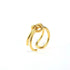 Adjustable Knot Wire Ring for Women, Stainless Steel Open Band in Gold or Silver, Minimalist Stackable Design