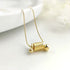 Gold Spiral Pendant Necklace, Stainless Steel, Modern Spring Shape, Minimalist Jewelry for Everyday or Layered Style