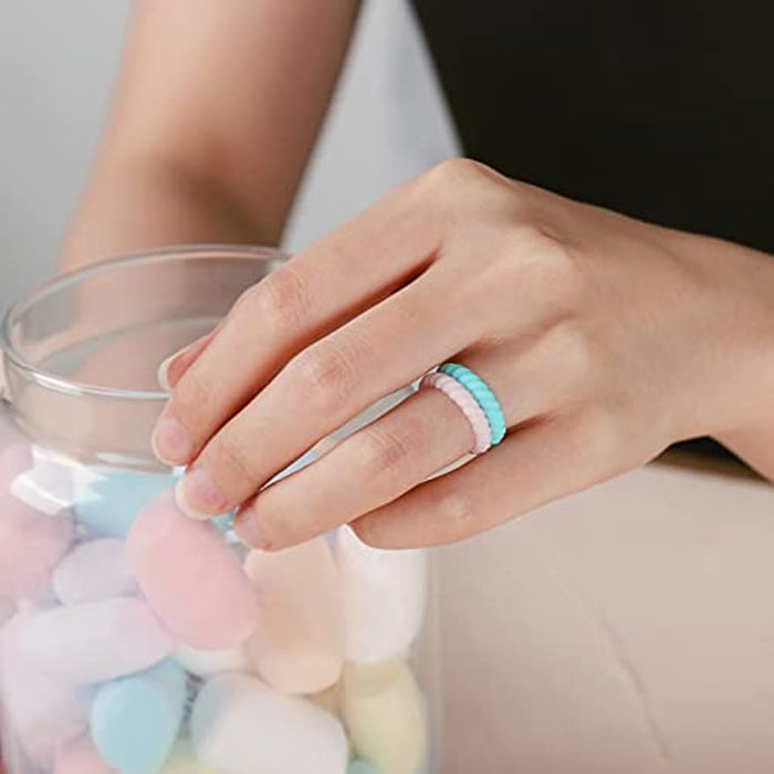 Twist Design Silicone Ring for Men – Soft Rubber Spiral Band, Flexible & Durable, Perfect for Active Lifestyles