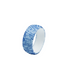 Textured Fiber Silicone Ring for Men – Blue & White Wave Stripe Design, Flexible, Lightweight & Modern Look